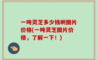 一吨灵芝多少钱啊图片价格(一吨灵芝图片价格，了解一下！)