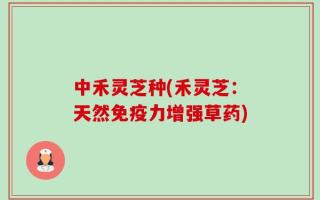 中禾灵芝种(禾灵芝：天然免疫力增强草药)