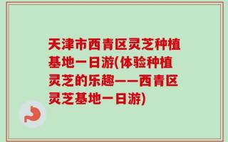 天津市西青区灵芝种植基地一日游(体验种植灵芝的乐趣——西青区灵芝基地一日游)