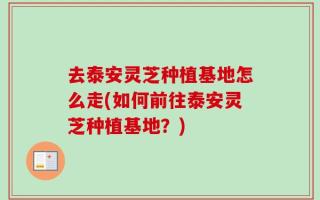 去泰安灵芝种植基地怎么走(如何前往泰安灵芝种植基地？)