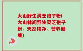 大山野生灵芝孢子粉(大山林间野生灵芝孢子粉，天然纯净，营养健康)