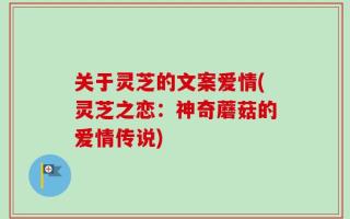 关于灵芝的文案爱情(灵芝之恋：神奇蘑菇的爱情传说)