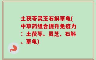 土茯苓灵芝石斛草龟(中草药组合提升免疫力：土茯苓、灵芝、石斛、草龟)