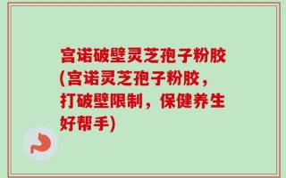 宫诺破壁灵芝孢子粉胶(宫诺灵芝孢子粉胶，打破壁限制，保健养生好帮手)
