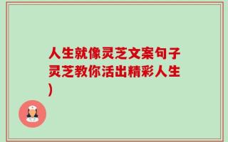 人生就像灵芝文案句子灵芝教你活出精彩人生)