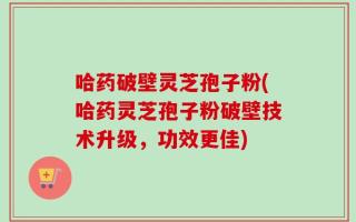 哈药破壁灵芝孢子粉(哈药灵芝孢子粉破壁技术升级，功效更佳)