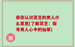 带你认识灵芝的男人什么意思(了解灵芝：探寻男人心中的仙草)