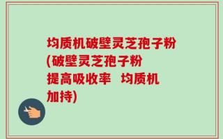 均质机破壁灵芝孢子粉(破壁灵芝孢子粉  提高吸收率  均质机加持)