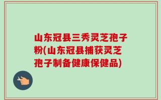 山东冠县三秀灵芝孢子粉(山东冠县捕获灵芝孢子制备健康保健品)