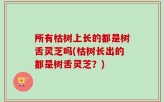 所有枯树上长的都是树舌灵芝吗(枯树长出的都是树舌灵芝？)