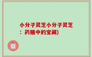 小分子灵芝小分子灵芝：药膳中的宝藏)