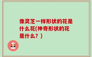 像灵芝一样形状的花是什么花(神奇形状的花是什么？)