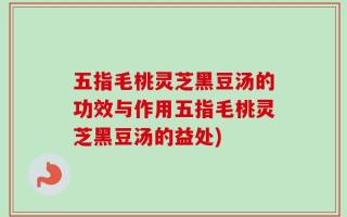 五指毛桃灵芝黑豆汤的功效与作用五指毛桃灵芝黑豆汤的益处)
