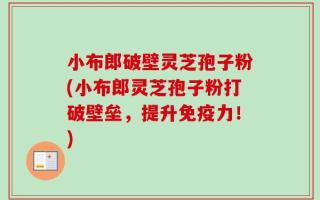 小布郎破壁灵芝孢子粉(小布郎灵芝孢子粉打破壁垒，提升免疫力！)