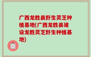 广西龙胜县野生灵芝种植基地(广西龙胜县建设龙胜灵芝野生种植基地)