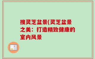 搜灵芝盆景(灵芝盆景之美：打造精致健康的室内风景