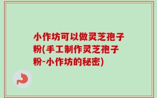 小作坊可以做灵芝孢子粉(手工制作灵芝孢子粉-小作坊的秘密)