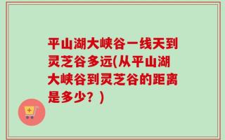 平山湖大峡谷一线天到灵芝谷多远(从平山湖大峡谷到灵芝谷的距离是多少？)