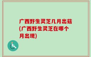 广西野生灵芝几月出菇(广西野生灵芝在哪个月出现)
