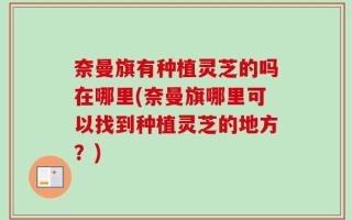 奈曼旗有种植灵芝的吗在哪里(奈曼旗哪里可以找到种植灵芝的地方？)