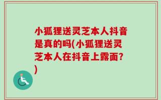 小狐狸送灵芝本人抖音是真的吗(小狐狸送灵芝本人在抖音上露面？)