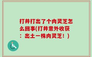 打井打出了个肉灵芝怎么回事(打井意外收获：出土一株肉灵芝！)