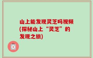 山上能发现灵芝吗视频(探秘山上“灵芝”的发现之旅)
