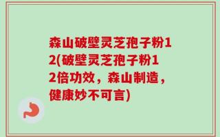 森山破壁灵芝孢子粉12(破壁灵芝孢子粉12倍功效，森山制造，健康妙不可言)