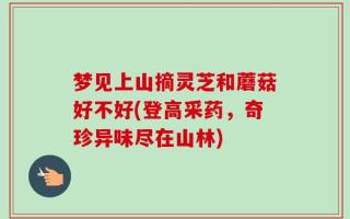 梦见上山摘灵芝和蘑菇好不好(登高采药，奇珍异味尽在山林)