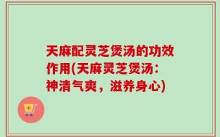 天麻配灵芝煲汤的功效作用(天麻灵芝煲汤：神清气爽，滋养身心)