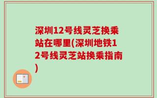 深圳12号线灵芝换乘站在哪里(深圳地铁12号线灵芝站换乘指南)