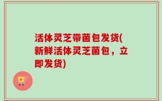 活体灵芝带菌包发货(新鲜活体灵芝菌包，立即发货)