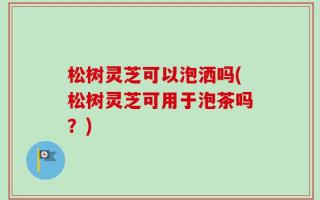 松树灵芝可以泡洒吗(松树灵芝可用于泡茶吗？)