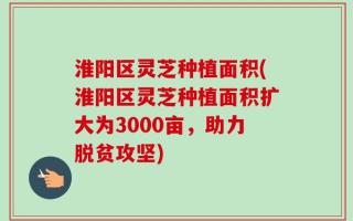 淮阳区灵芝种植面积(淮阳区灵芝种植面积扩大为3000亩，助力脱贫攻坚)