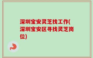 深圳宝安灵芝找工作(深圳宝安区寻找灵芝岗位)