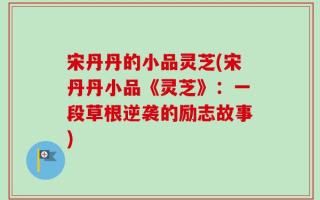 宋丹丹的小品灵芝(宋丹丹小品《灵芝》：一段草根逆袭的励志故事)
