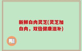 新鲜白肉灵芝(灵芝加白肉，双倍健康滋补)