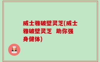 威士雅破壁灵芝(威士雅破壁灵芝  助你强身健体)