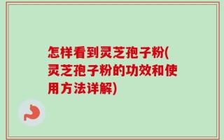 怎样看到灵芝孢子粉(灵芝孢子粉的功效和使用方法详解)
