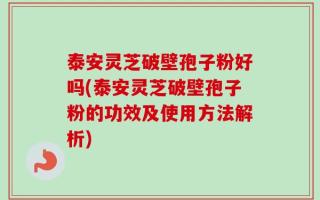 泰安灵芝破壁孢子粉好吗(泰安灵芝破壁孢子粉的功效及使用方法解析)