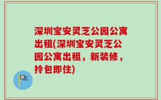 深圳宝安灵芝公园公寓出租(深圳宝安灵芝公园公寓出租，新装修，拎包即住)