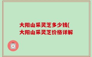 大阳山采灵芝多少钱(大阳山采灵芝价格详解