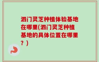 泗门灵芝种植体验基地在哪里(泗门灵芝种植基地的具体位置在哪里？)