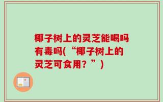 椰子树上的灵芝能喝吗有毒吗(“椰子树上的灵芝可食用？”)