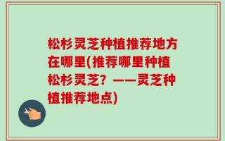 松杉灵芝种植推荐地方在哪里(推荐哪里种植松杉灵芝？——灵芝种植推荐地点)