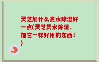 灵芝加什么煮水除湿好一点(灵芝煲水除湿，加它一样好用的东西！)