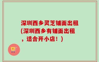 深圳西乡灵芝铺面出租(深圳西乡有铺面出租，适合开小店！)