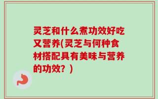 灵芝和什么煮功效好吃又营养(灵芝与何种食材搭配具有美味与营养的功效？)