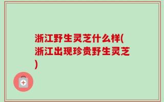 浙江野生灵芝什么样(浙江出现珍贵野生灵芝)