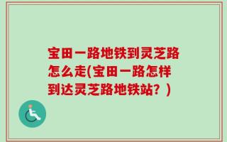 宝田一路地铁到灵芝路怎么走(宝田一路怎样到达灵芝路地铁站？)